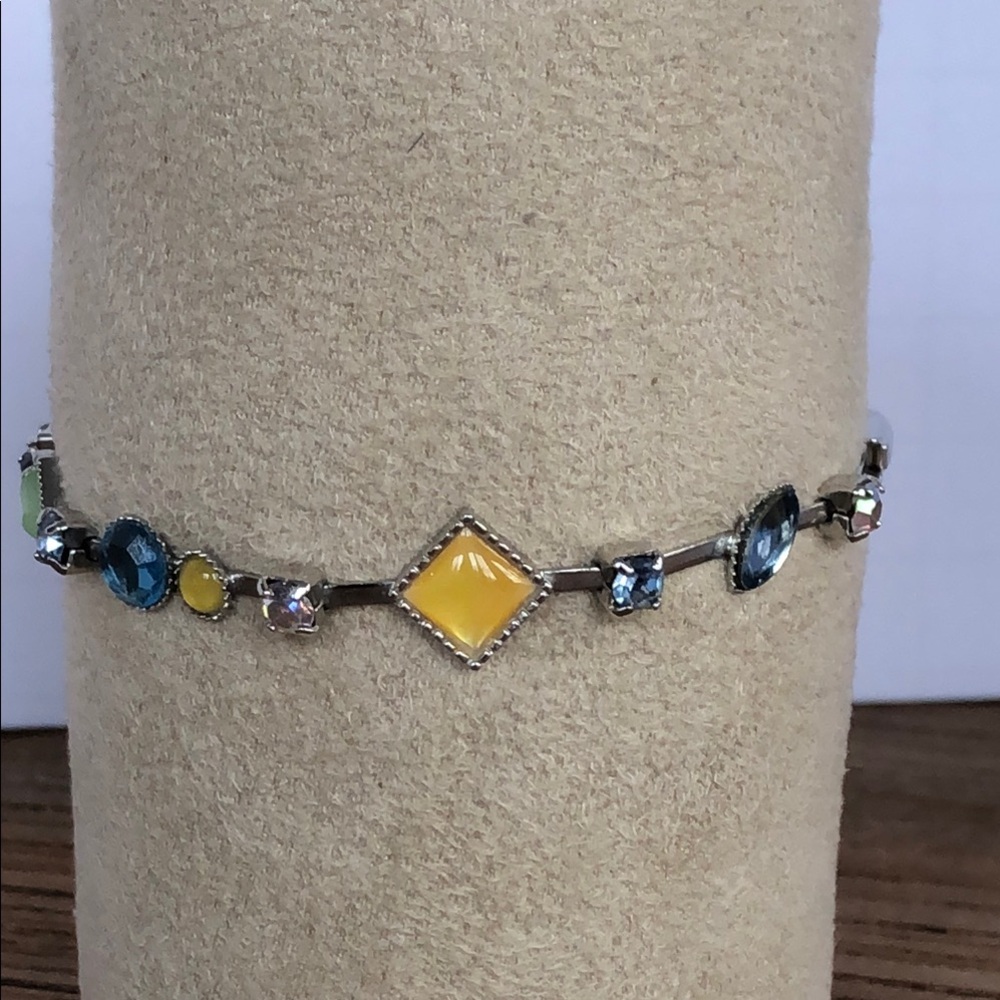 Lia Sophia Silver Tone Multi-Stone Bracelet